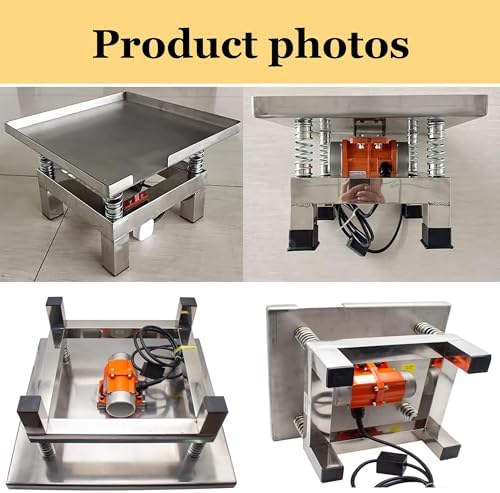 Compact Electric Mini Concrete Vibrating Table 13.7"x13.7" - Ideal for Smooth Finishing, DIY Projects & Crafts - Efficient Vibration Test Bench for Home Use