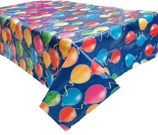 ALMACENESADAN, 5166, Pack Fiesta cumpleaños; Mantel 120x180 cm; de la Licencia (Globos) | Ya disponible en tu tienda friki favorita! En mundofriki.es!