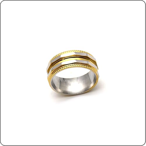 Miniatura 4 de Fusamk Anillo de acero inoxidable irregular de moda