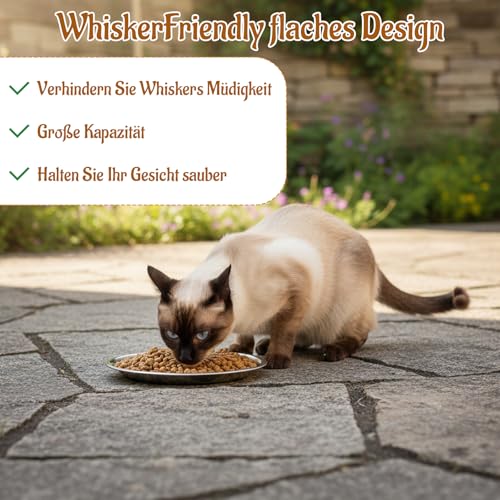 Katzennapf Edelstahl, Futternapf Katze, 3er-Set Futternäpfe Für Katzen Aus Rostfreiem Stahl, 15 x 15 x 2,4 cm, Silberne Katzennäpfe Für Trocken- Und Nassfutter