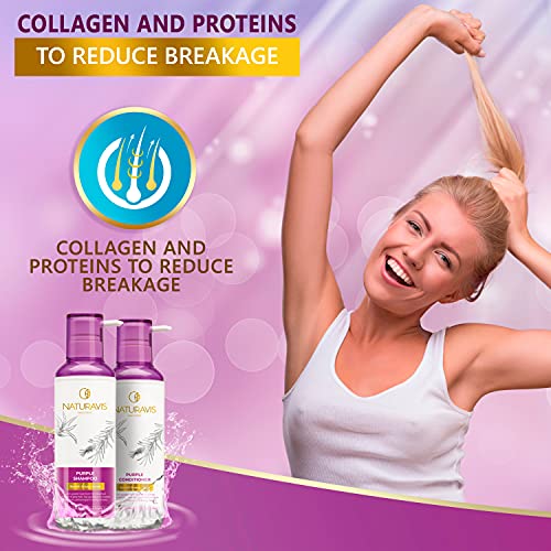 Purple Shampoo And Conditioner Set - Sulfate Free Toner For Grey, Bleached, Silver And Blonde Hair - No Brass Or Yellow Highlights - Moisturizing Salon Grade #TOP2