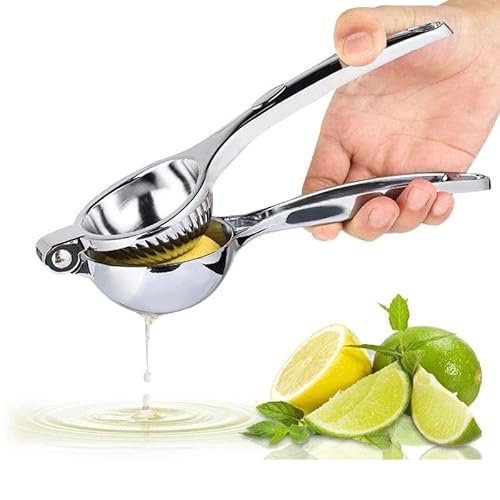 Stainless Steel Citrus Squeezer Heavy Duty, Premium Metal Lemon Orange Lime Citrus Press Juicer Hand Juicer, Engineered Hand Squeezer Easy to Use and Clean - Anti Corrosive and Dishwasher Safe