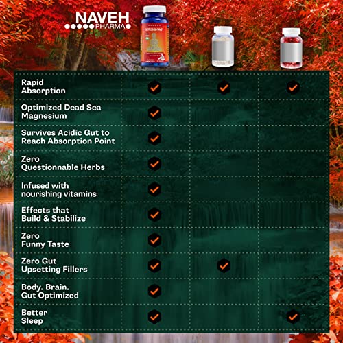 MAGNOX B6 - Magnesium Supplements with B6 for Sleep Improvement - Dead Sea Magnesium 432mg of Mag Vitamins for Men and Woman Plus B Complex Gluten Free by NAVEH PHARMA