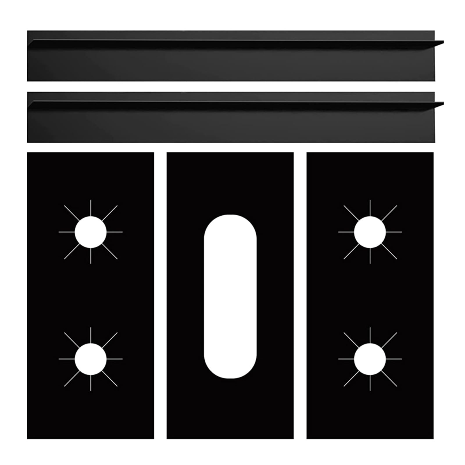 Xjdzineq Temperature Resistant Kitchen Ranges Splatter Guard 5-Hole Stove Pad Nonstick Stovetop Protector Liner Splatter Guard