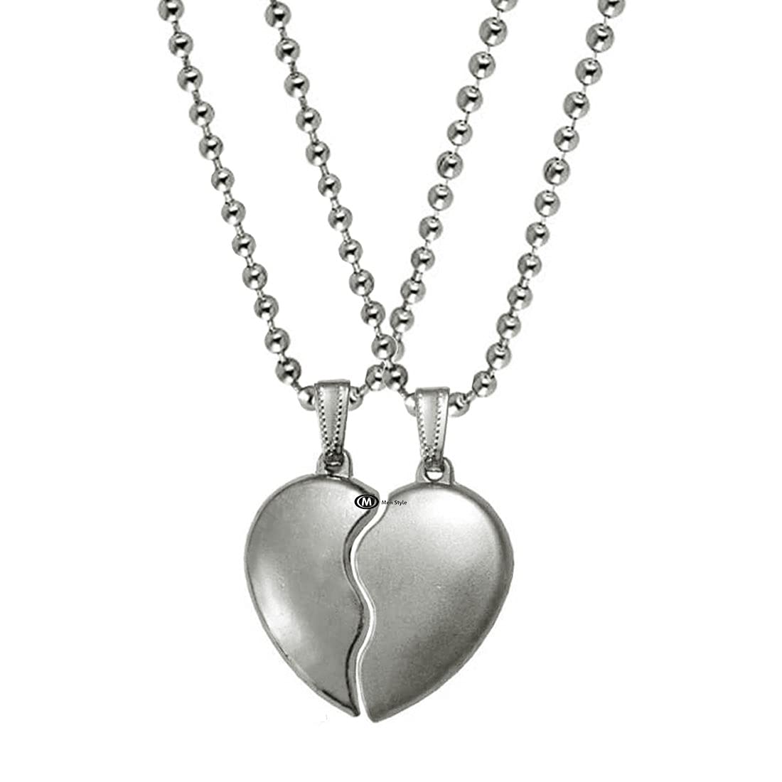 Valentine Gift Love You Forever King and Queen Engraved Silver Red Stainless Steel Pendant Necklace Chain Set for Women-image-5