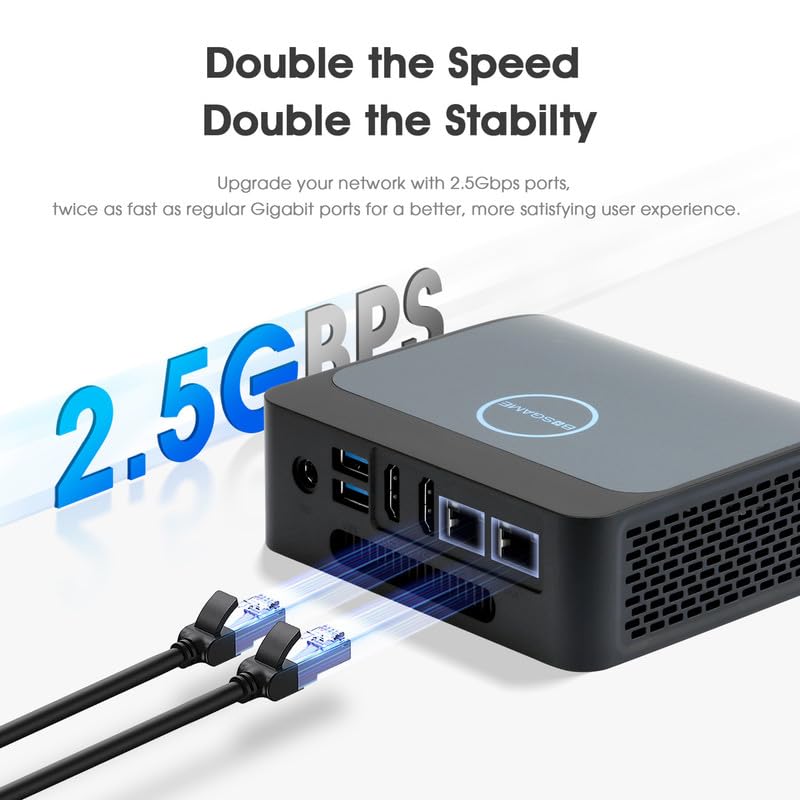 BOSGAME Ubuntu Linux Mini PC,Intel N100 16GB RAM 512GB SSD Linux