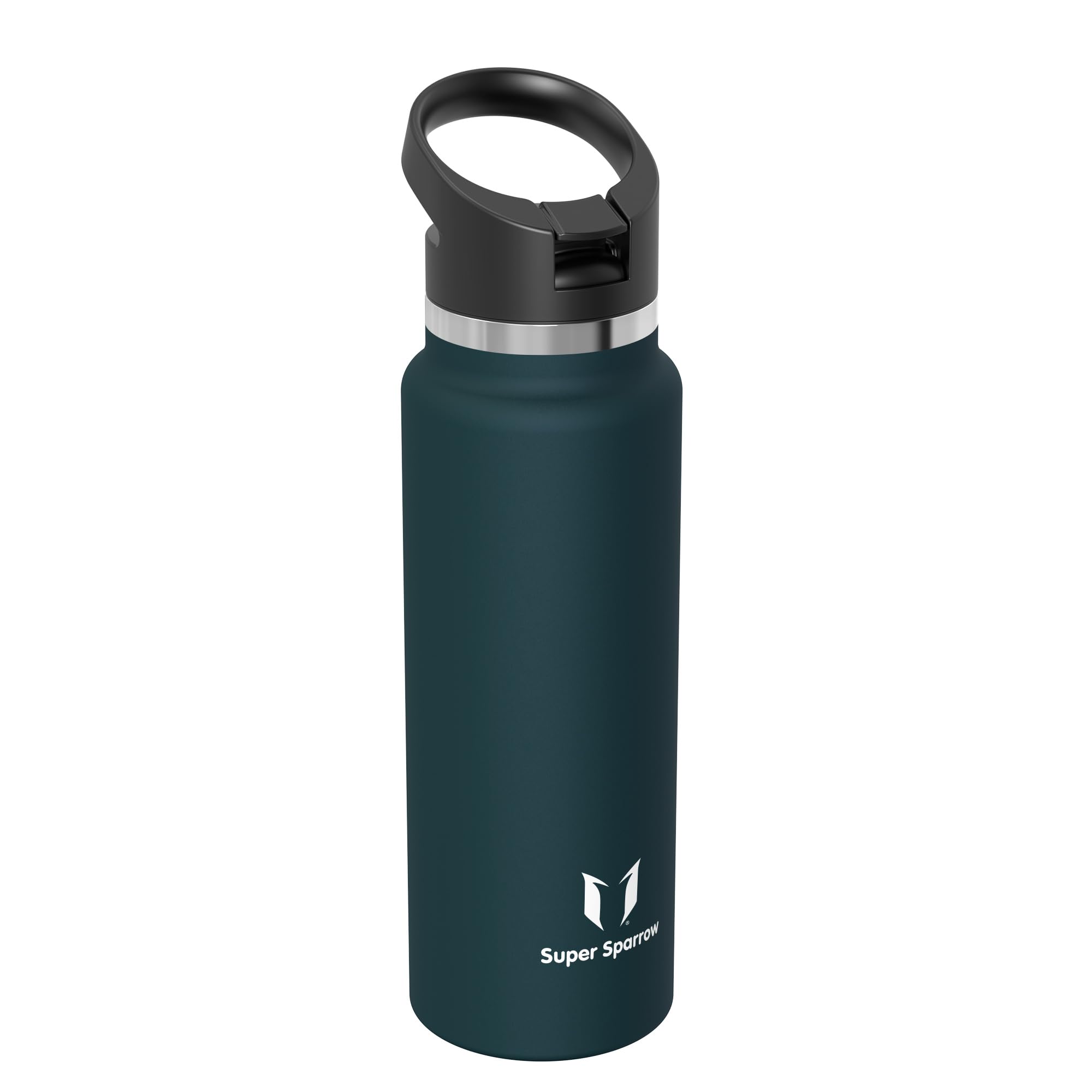 Super Sparrow Borraccia Termica - 500ml, 750ml, 1000ml, 1.2L, 1.5L- SwivelSip Inox Bottiglia - Senza BPA Borracce Termiche, Borraccia Ergonomica per Bambini, Sportiva, Bici, Campeggio, Palestra