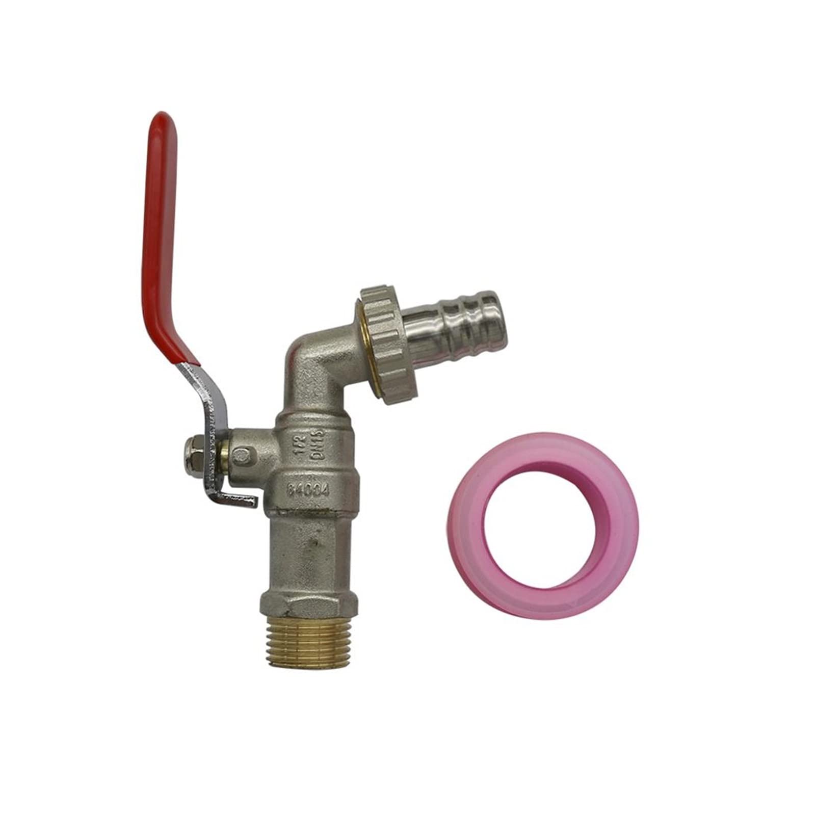 Adaptador de conector de manguera Metal 1/2 "Faucet de roscado sin rosca exterior Lavadora de riego Válvula de control de agua 15 mm Outlet Faucet 1 Set