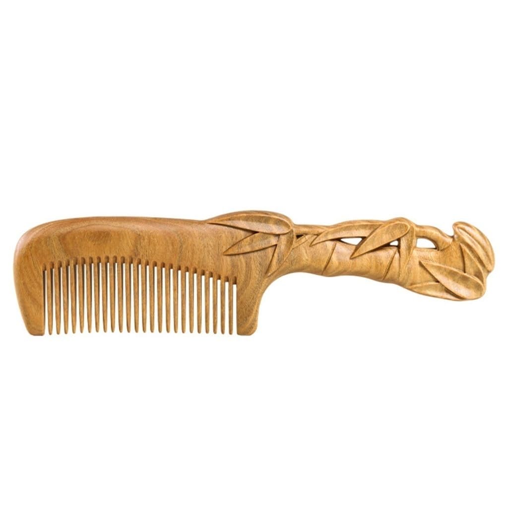 Peruka Grzebień Solid Wood Fine Tooth Comb Retro Massage Comb Bathroom Comb Suitable for Long Hair, Straight Hair, Wavy Hair, Curly Hair, Thick Hair Duże grzebienie do włosów