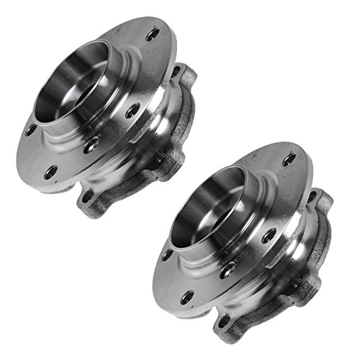 Image of TRQ Front Left and Right Wheel Bearing and Hub Assembly Set 2 Piece Compatible with 04-07 BMW 525i 04-07 530i 04-05 545i 04-05 645Ci 06-10 550i 06-10 650i 08-11 528i 08-10 535i