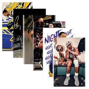 SAW Stephen Curry Poster for Home Office and Student Room Wall | Aesthetic Poster | Wall Decor (12x8 Inch) Set of 6 Pieces