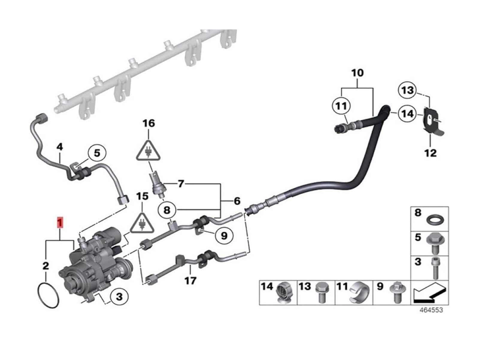Per BMW Per 1 3 5 Serie X5 X6 N54 N55 E60 E88 E90 13517616170 Pompa Carburante Ad Alta Pressione Motore 13517616446 Pompa trasferimento carburante