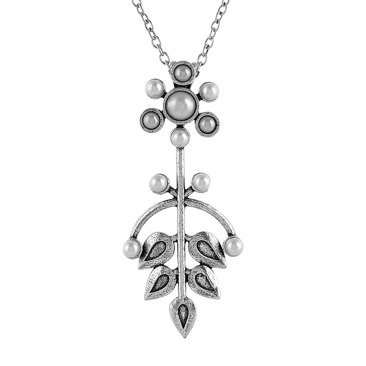 VOYLLA Fresh Fern Magnolia Pendant, Oxidised Floral Pendant For Women, EveryDay, Festive, Wedding, Gift For Women - Review, Price and Buying Guide