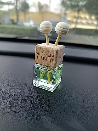 4Pcs 8Ml Empty Car Air Freshener Vent Clip, Clear Glass Essential Oil Diffuser Vent Outlet Auto Perfume Aromatherapy Bottle Vials Fragrance Ornament Decor (4Pcs) #TOP2