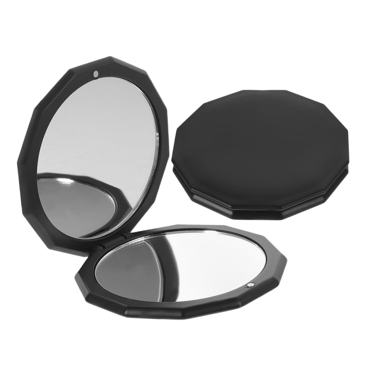 Healvian 2 Espejos de Maquillaje Aumento Espejo de Tamaño de Viaje Plegable Diseño de Tapa Reversible Adecuado para Viajes Uso Diario
