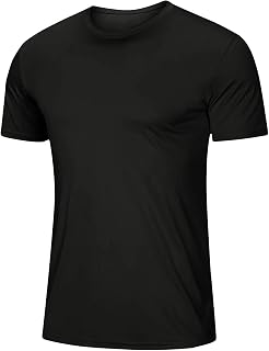 Generic Mens T-Shirts Short Sleeve Shirts Moisture Wicking Active Crew Neck Tops Athletic Quick Dry Lightweight Shirt