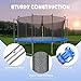 AW Universal Trampoline Replacement Enclosure Poles Accessories with Clamp and Hardware Fits 6 Straight Poles Trampoline