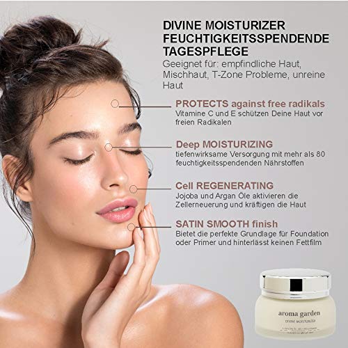 Divine Moisturizer Creme - Feuchtigkeitsspendende Tagespflege - Feuchtigkeitscreme mit 80 Nährstoffen & ätherischen Ölen… - Image 3