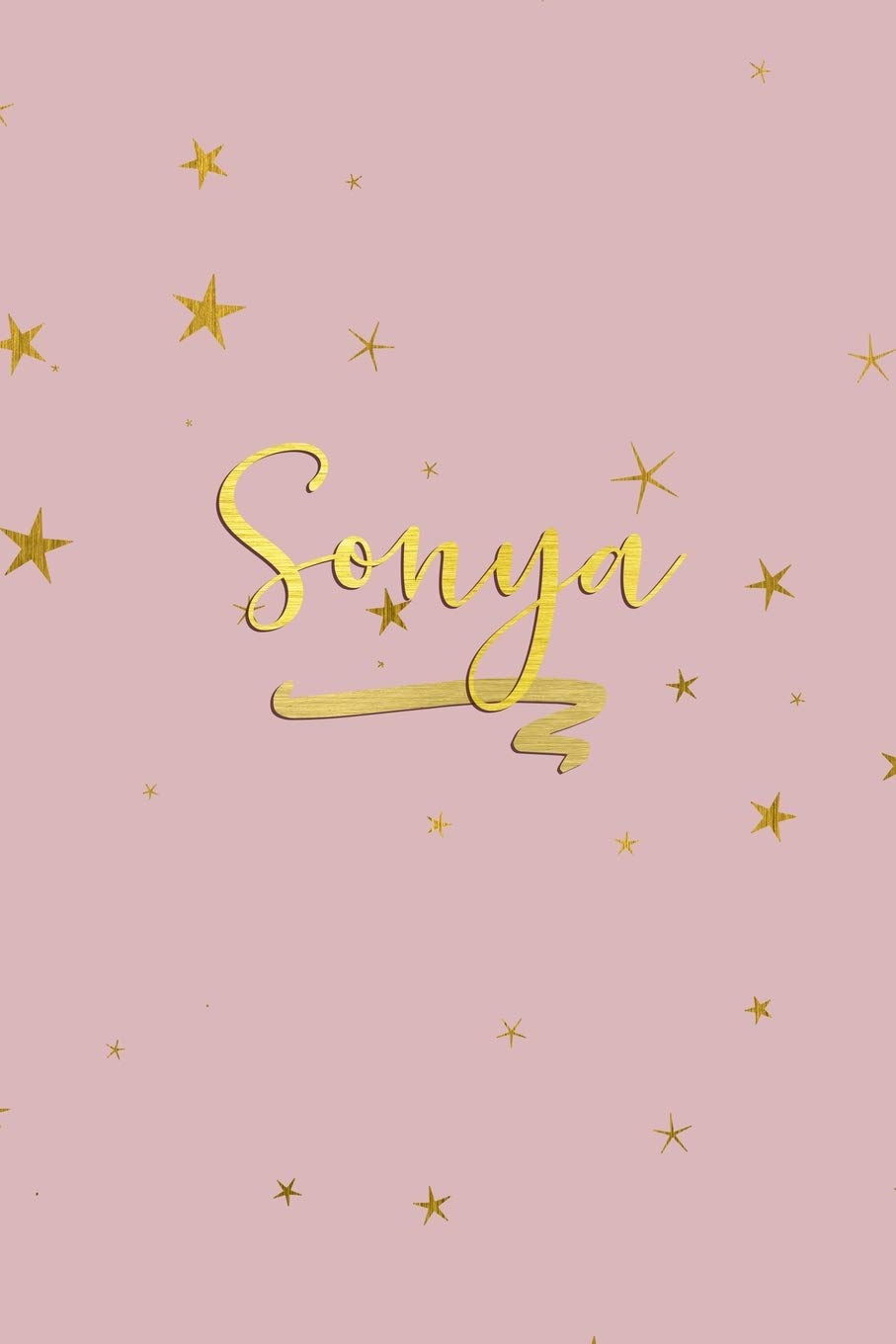 Sonya: Personalized Journal to Write In - Rose Gold Line Journal