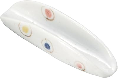 山下工芸 箸置き 白 10×2.8×2cm 風船水玉箸置 14083490