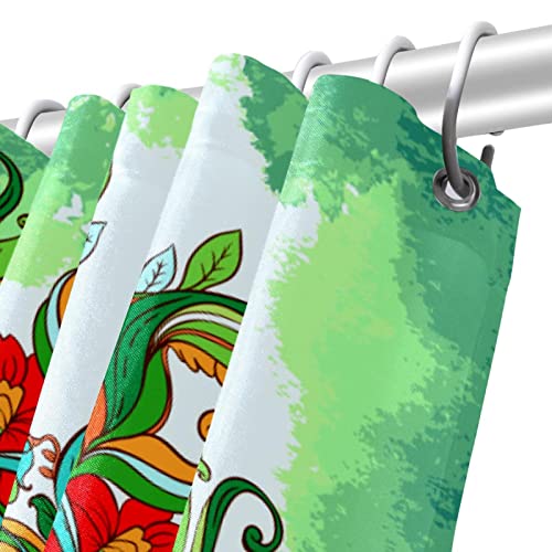 Rideau de douche de qualité supérieure mandala vert imperméable - 6