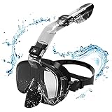MAN NUO Snorkel Mask 2021 New Upgrade Diving Mask with 180° Panoramic Viewing&Camera Mount,Foldable Snorkeling Set Anti Fog & Anti Leak Professional Snorkeling Gear for Adults& Kids(Large)