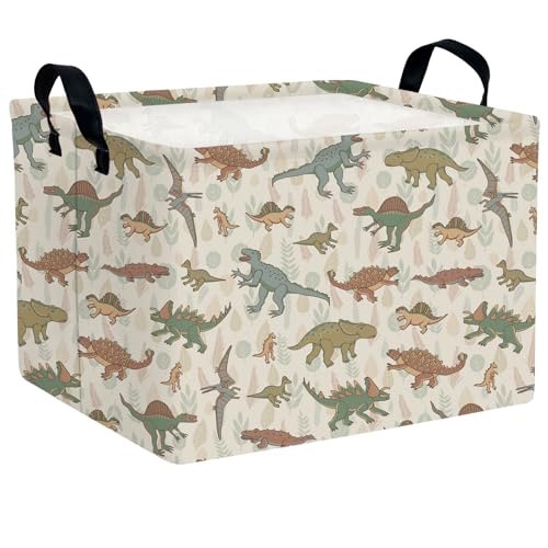 Image of Foldable Dino Toy Basket for Boys & Kids Rectangular (C)