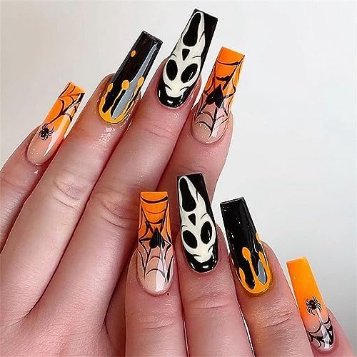 Amazon | ネイルチップ ロング つけ爪 DIY ネイル 24枚 手作りネイル  