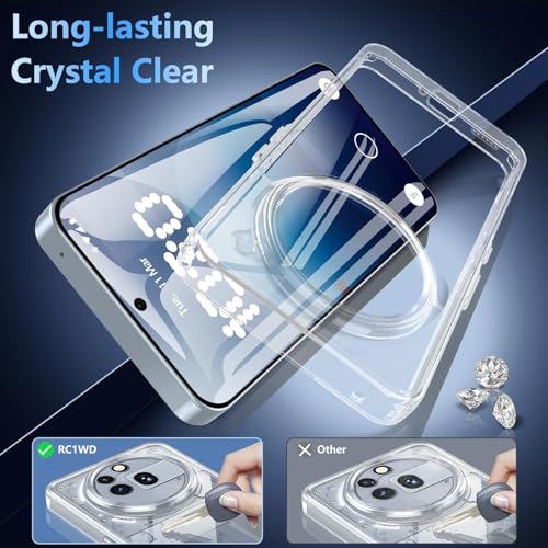 Image of Back Cover Case + Screen Protector for Nothing Phone 3a Pro 5G | Transparent Mobile Phone Back Cover Case for Nothing Phone 3 a Pro / 3a Pro 5G | TPU Transparent Back Cover