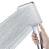 Leichte Reinigung: Der Duschkopf groß ist mit kalkhemmendem Silikondüsen ausgestattet. Wischen Sie ihn einfach mit einem Handtuch oder Schwamm ab, um Zeit und Mühe zu sparen.