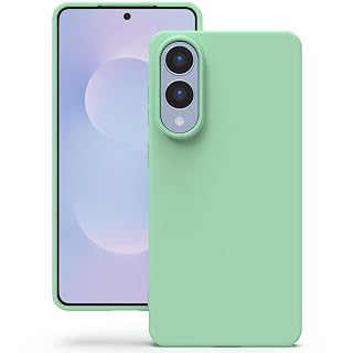 YATWIN Silicone Case for Samsung Galaxy S25 FE 4G, Soft-Touch, Shockproof, DustProof, Antiskid Phone Cover for Samsung Galaxy S25 FE - Light Cyan