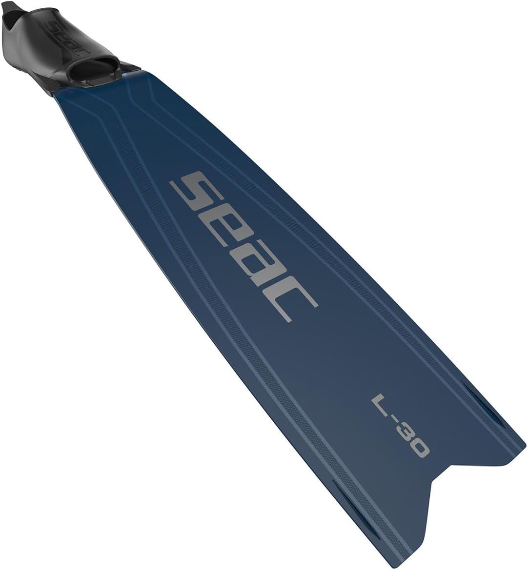 SEAC L-30 Freediving & Spearfishing Long Fins - High-Performance Technopolymer Blade, Comfortable Foot Pocket, 30° Angle Design