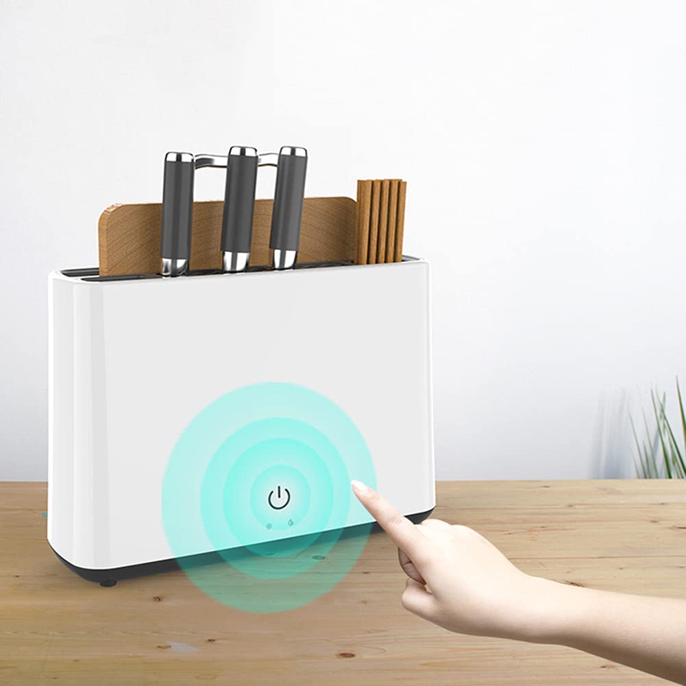 Portacuchillas Esterilizador Portacuchillos inteligente para el hogar Tabla de cortar Estante Palillos Utensilios Máquina de secado y desinfección