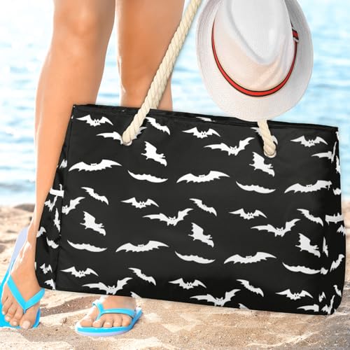 Bolso grande de playa para mujer con cremallera resistente al agua miniatura 3