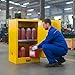 12 Gallon Dangerous Storage Explosion Proof Cabinet 22.8in W X 18.1in D X 35in H F﻿lammable Liquid Storage Cabinet for Industrial Applications
