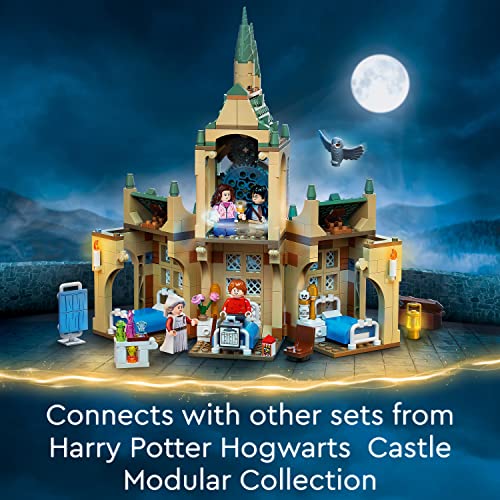 Harry Potter Ala dell’infermeria di Hogwarts, Modular Building Set da Collegare al Castello Giocattolo, con Torre dell'Orologio e Minifigure di Ron Weasley, Hermione Granger e Madame Chips 76398 - Lego - Immagine 6