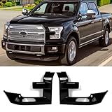 MIC Pair Headlight Bezels Trim Molding Compatible with 2015-2017 F-150 F150 Replace for