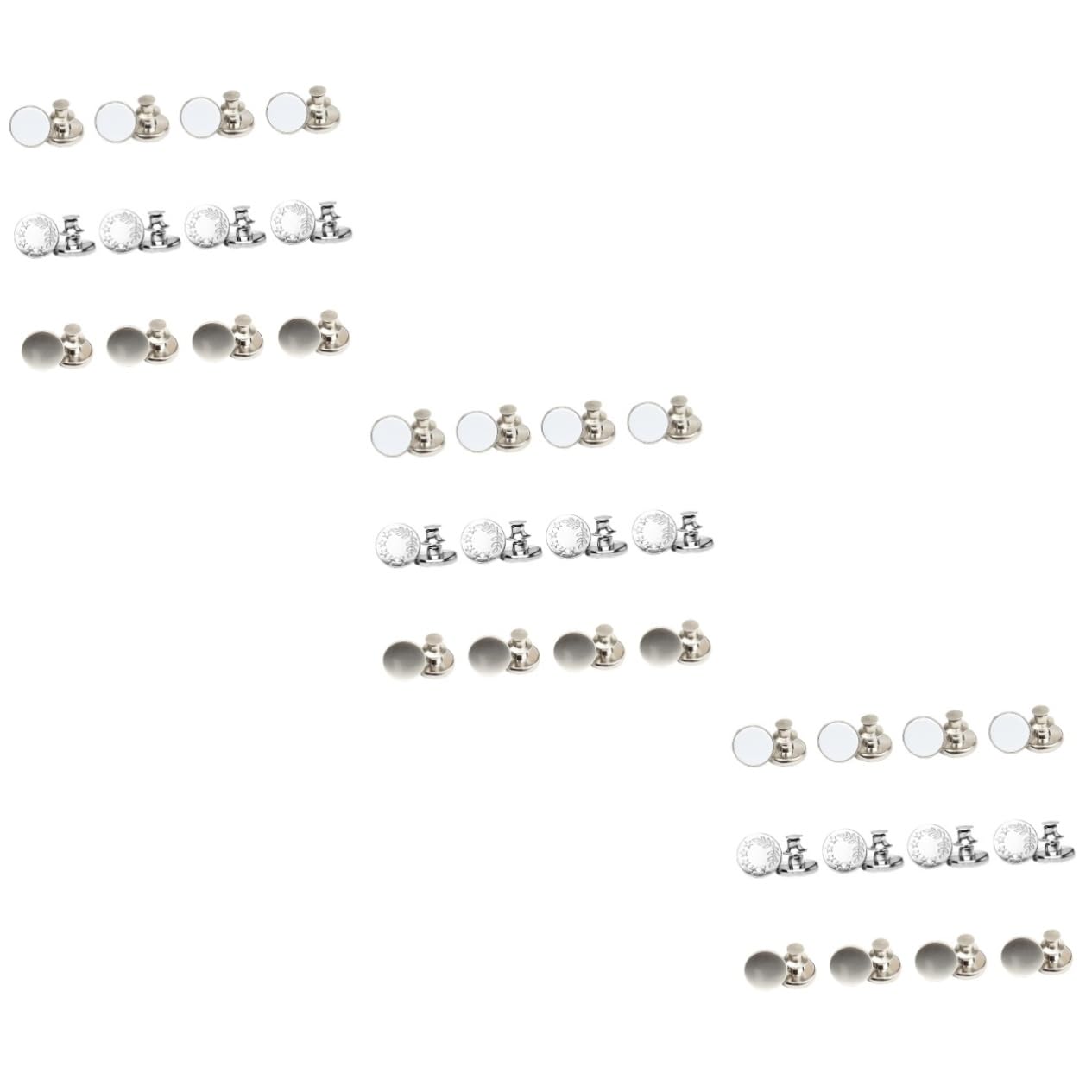 jojofuny 3 Series Botones De Cintura Para Extensores Desmontables De Botones Para Jeans Accesorios Prácticos Para Ajustar El Cinturón De Vaqueros 30 Piezas*3