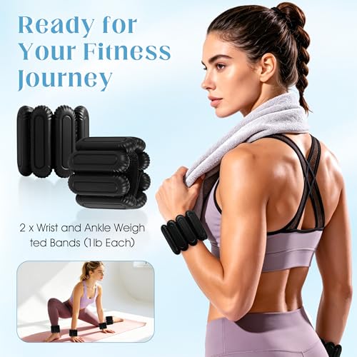 Image of Wrist Weights for Women & Men, 2lb Silicone Wrist Ankle Weights