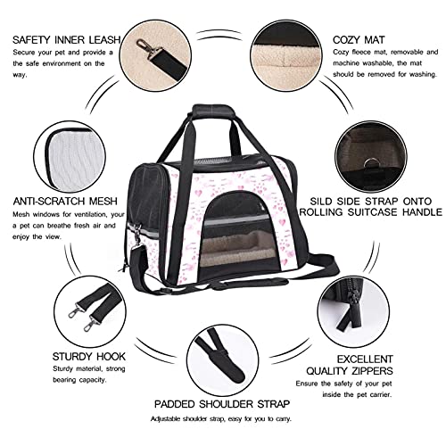 Sac de transport pour chien confortable résistant avec sangle réglable rose - 4