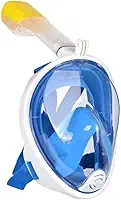 Máscara de Mergulho Livre Snorkeling Full Face Com Suporte Para Câmera GoPro Tamanho L/XL Cor Azul