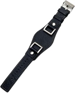Adwoa 本革交換用ストラップ メンズ 24mm スプリングバー フォッシルレザー 腕時計バンド JR1157 ステンレススチールバックル付き
