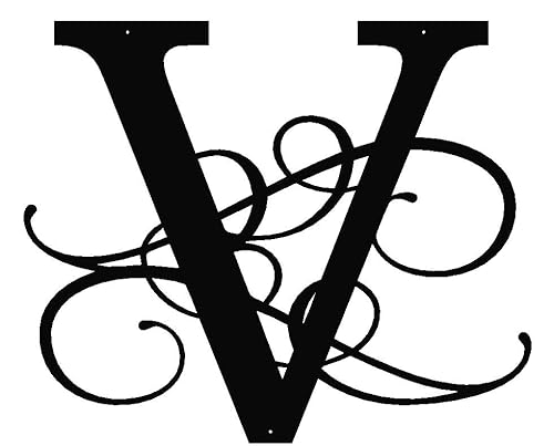 Custom Fancy Swirled Solid Letter Monogram by Sea Biscuit Metal
