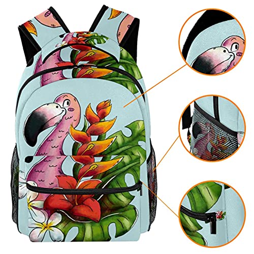 Sac à dos de voyage multicolore rose spacieux et confortable pour le weekend