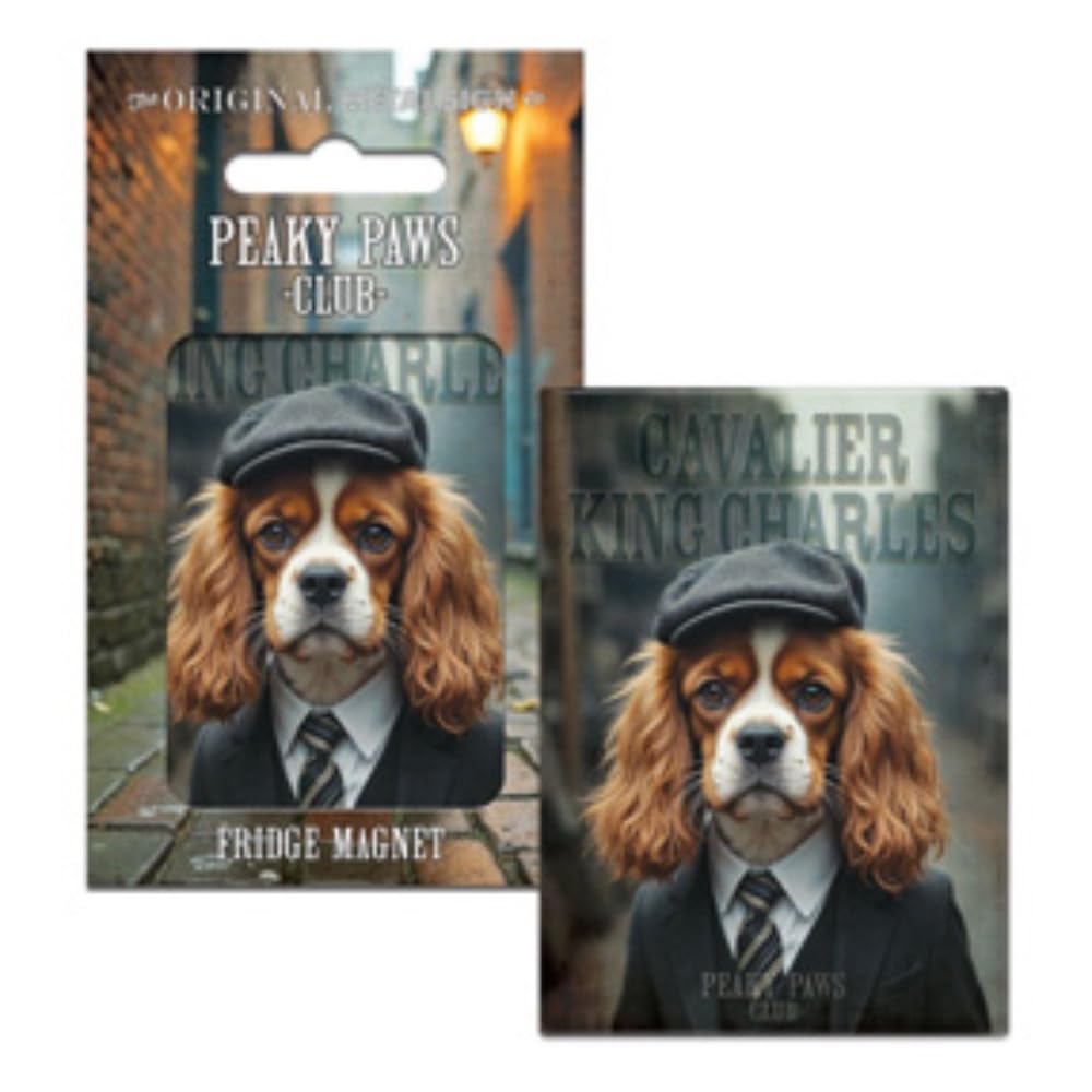 Fridge Magnet (65 x 90 mm) - Peaky Paws Club - Cavalier King Charles Spaniel
