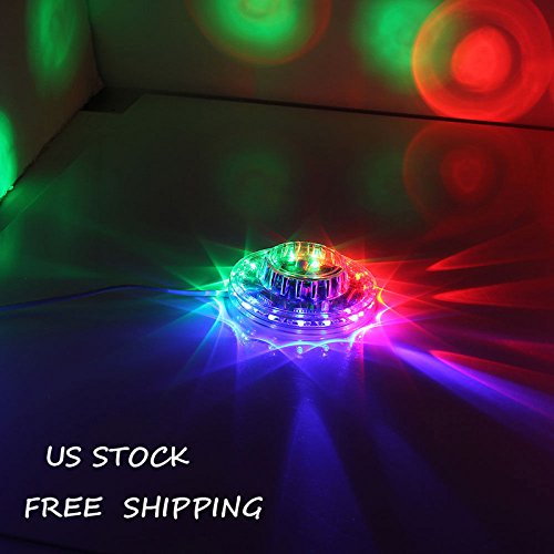 48 LED RGB Stage Light Bar Party Disco DJ Stage Lamp 8W Effect Auto/Voice-activated Transparent US Plug