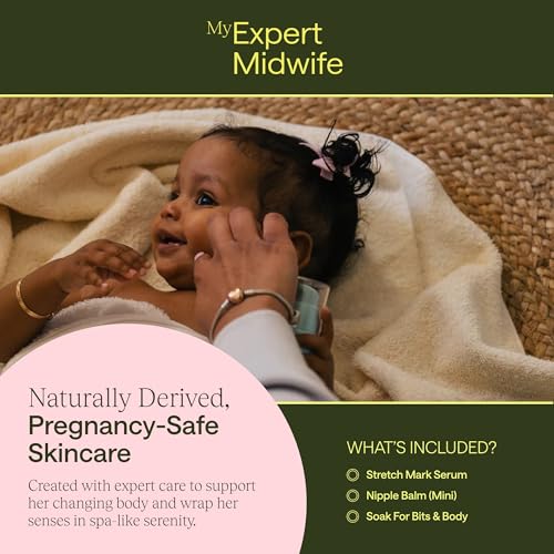 My Expert Midwife Glow Mama Glow Pregnancy & Postpartum Self-Care Gift Set, Includes Soak For Your Bits 750g, Stretch Mark Serum 150ml, Nipple Balm 10ml - Image 6