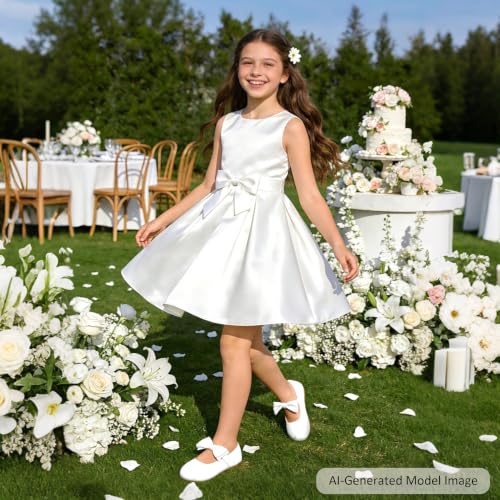 Image of Felix & Flora Toddler Flower Girl Dress Shoes - Girl Ballet Flats Party School Shoes Wedding