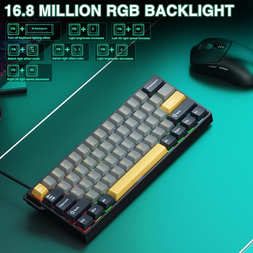 Image of AULA WIN60 HE MAX - 60% Mechanical Gaming Keyboard Wired, Hall Effect Magnetic Switches Hot Swappable, Adjustable Actuation Rapid Trigger Mode, 8000 Hz Polling Rate, 60 Percent Keyboard Compact Design