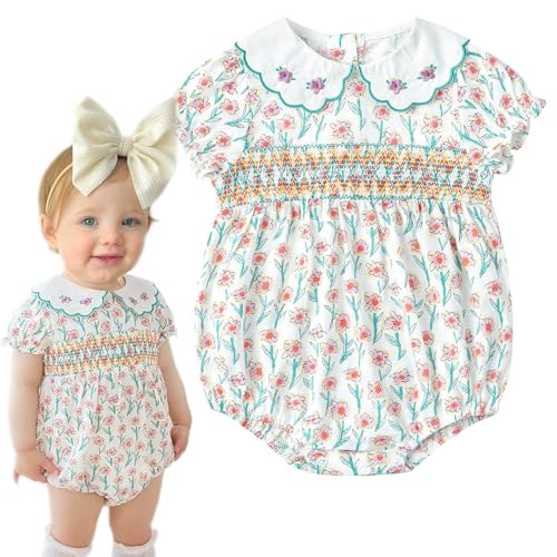 Simplee kids Baby Infant Girls Cotton Short Sleeve Summer Ruffle Romper 3-24 Months